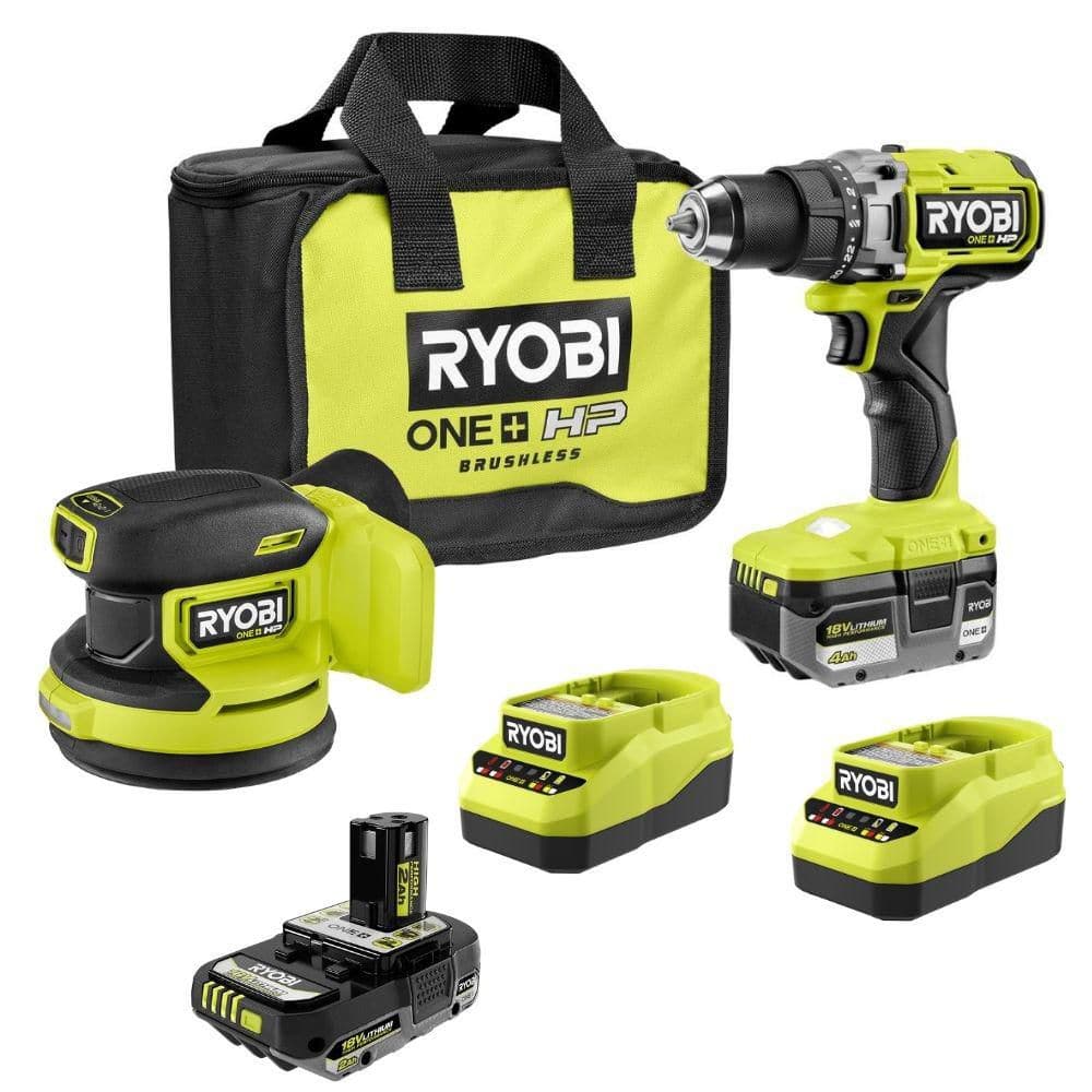 ONE+ HP 18V Brushless Cordless 1/2 in. Drill/Driver Kit and ONE+ HP 18V Brushless Cordless 5 in. Random Orbit Sander Kit price history on PriceWatchPro