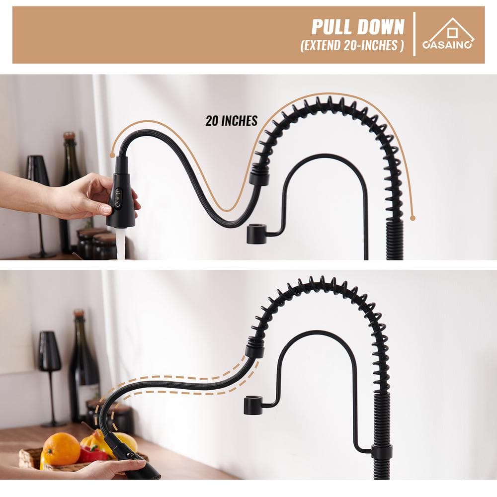 30" Matte Black Stainless Steel Undermount Kitchen Sink with Faucet