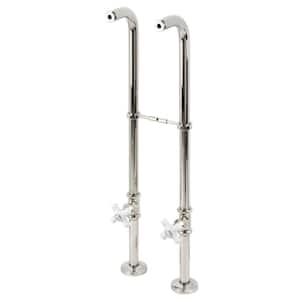 Freestanding Supply Line with Stop Valve in Polished Nickel