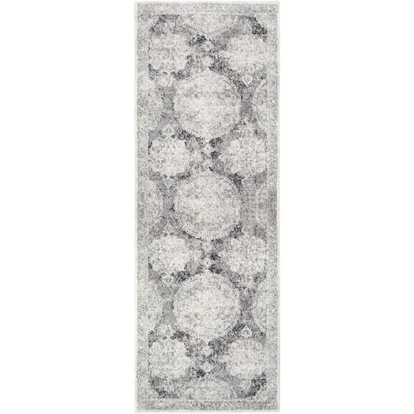 Livabliss Agnetha Light Gray 3 ft. x 7 ft. Runner Rug