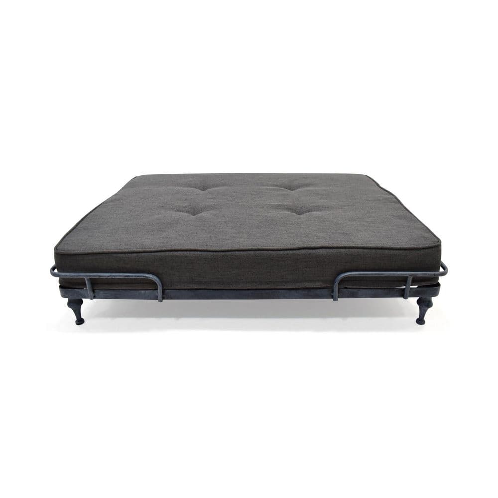 Noble House Heathbrooke Industrial Tufted Dark Gray Fabric Pet Bed ...