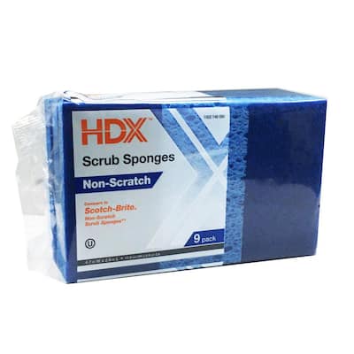 Non-Scratch Scrub Sponges with Scour Pad (9-Count)
