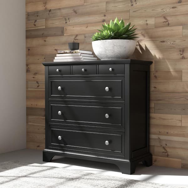 4 drawer dresser chest black HOMESTYLES Bedford 4-Drawer Black Chest 5531-41