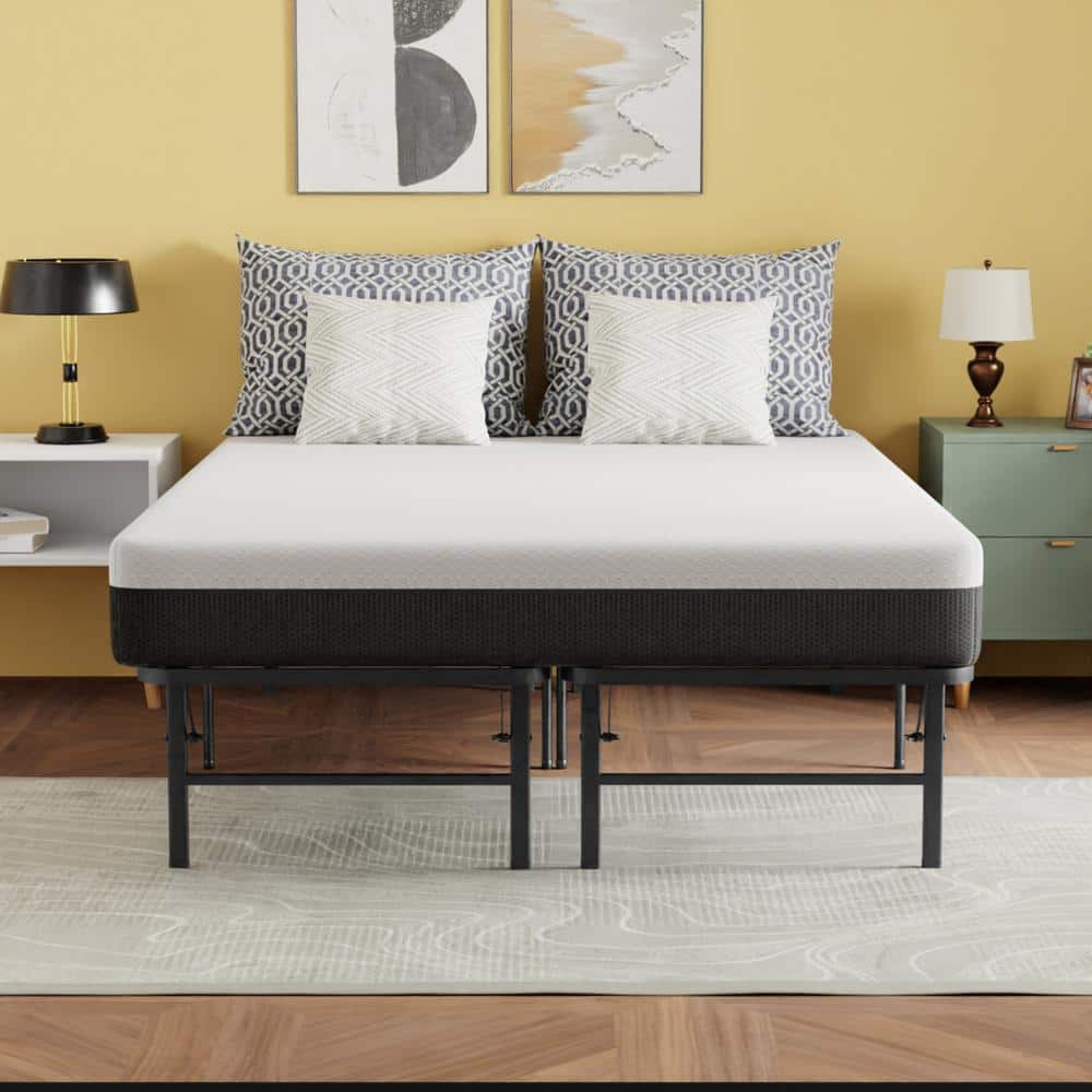 Penn Black Metal Full/Double Platform Bed Frame with Storage