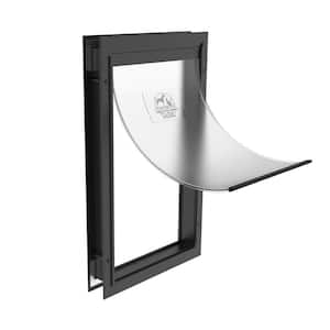 14.6 in x 23.4 in Extra Large Deluxe Aluminum Pet Door Adjustable Tunnel in Black
