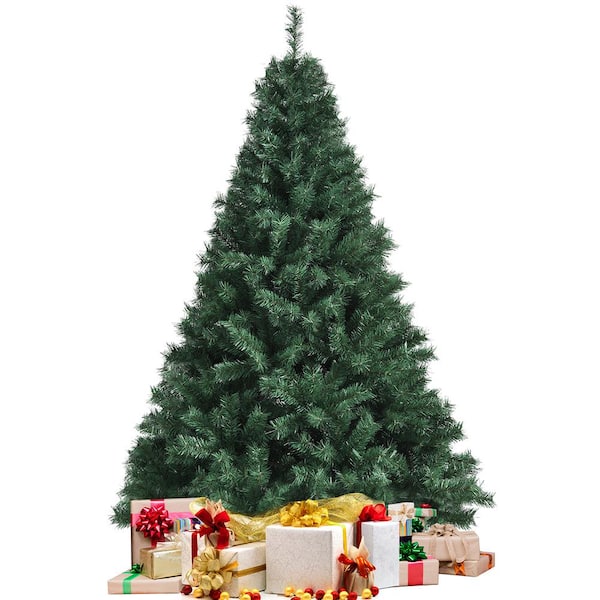 Costway 6 ft. Green Unlit Full Artificial Tree Type Artificial Christmas Tree with 648 Tips