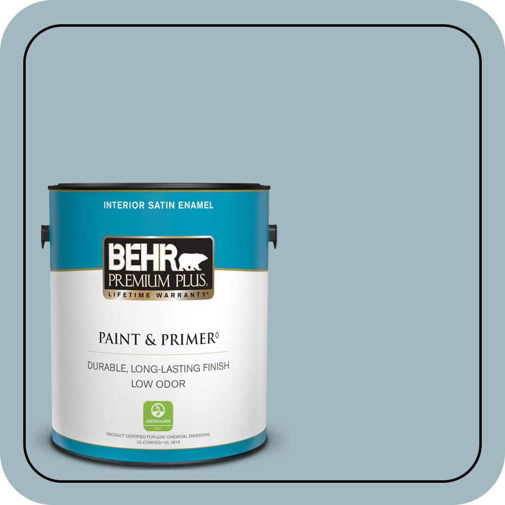 1 gal. #BIC-23 Hopeful Blue Satin Enamel Low Odor Interior Paint & Primer price history on PriceWatchPro