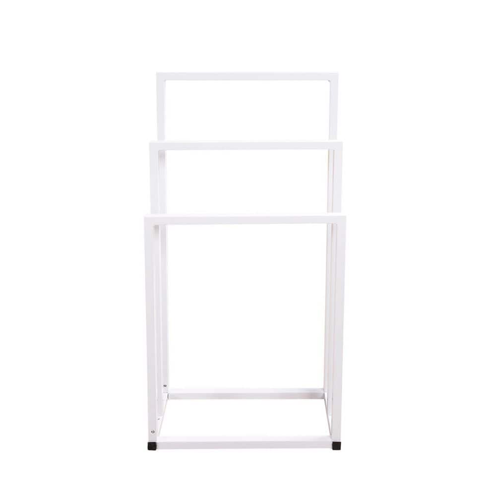 3Tiers Metal Freestanding Towel Rack in White KX954 The Home Depot