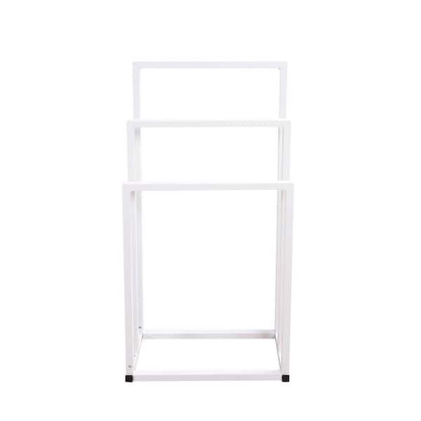 3Tiers Metal Freestanding Towel Rack in White KX954 The Home Depot