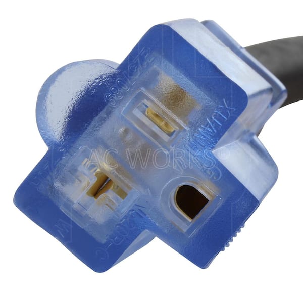 AC WORKS 25 ft. SOOW 10-Gauge 3-Prong NEMA 5-15P to NEMA 5-20R 15