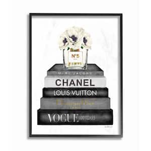 The Stupell Home Decor Collection Black Heels Gold White Bookstack Glam  Design by Amanda Greenwood Floater Frame Culture Wall Art Print 17 in. x 21  in. . aa-520_ffg_16x20 - The Home Depot