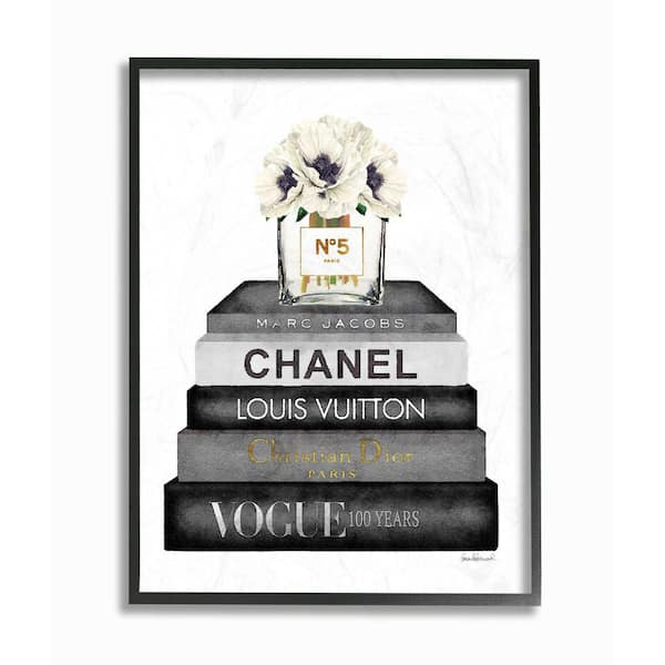 Stupell Industries Fashioner Flower Bookstack Pink White Watercolor, Design  by Artist Amanda Greenwood Wall Art, 16 x 20, Canvas