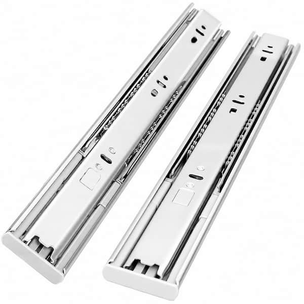 20 in. Silver Cold Rolled Steel Undermount Soft-Close Heavy Duty Drawer Slides 6 Pairs Full Extension