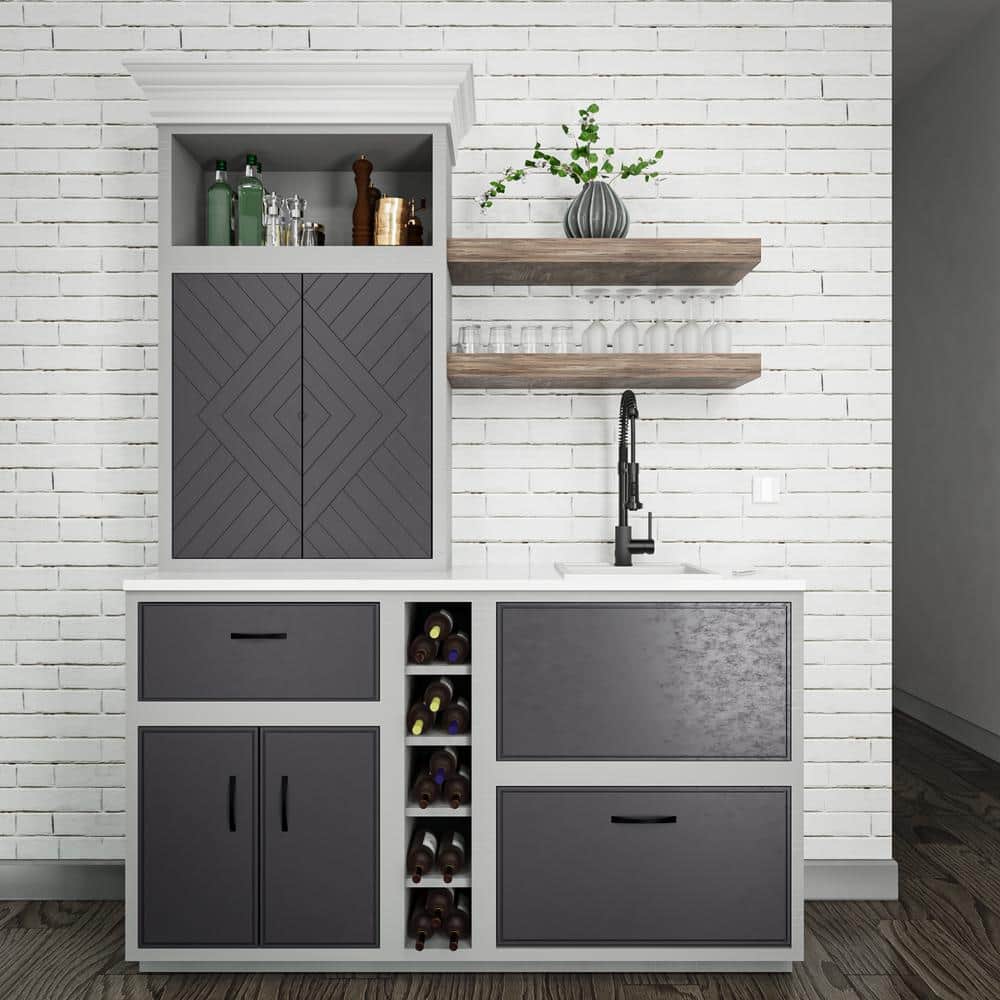 White Quartz Composite Single Bowl Drop-In Kitchen Sink