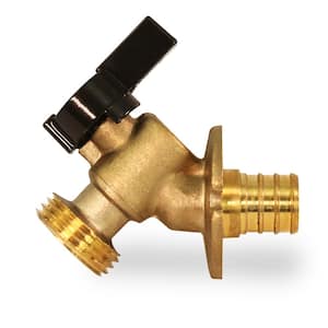 1/2 in. Pex Inlet x 3/4 in. MHT Outlet Quarter Turn Sillcock Hose Bibb; Cast Brass