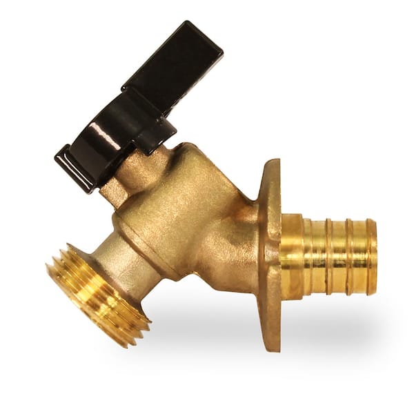 PLUMBFLEX 3/4 in. Pex Inlet x 3/4 in. MHT Outlet Quarter Turn Sillcock Hose Bibb; Cast Brass