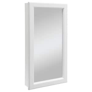 Wyndham 16 in. x 30 in. x 4-3/4 in. Surface-Mount Bathroom Medicine Cabinet in White Semi-Gloss