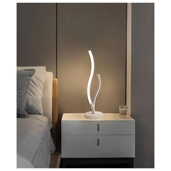 Etokfoks 21 in. Black Aluminum Integrated LED Branch Shaped Table Lamp for  Living Spaces with Stepless Dimming and Remote Control MLPH005LT088 - The  Home Depot