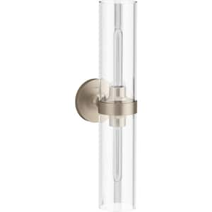 Purist 2 Light Vibrant Brushed Bronze Indoor Bathroom Vanity Light Fixture, UL Listed