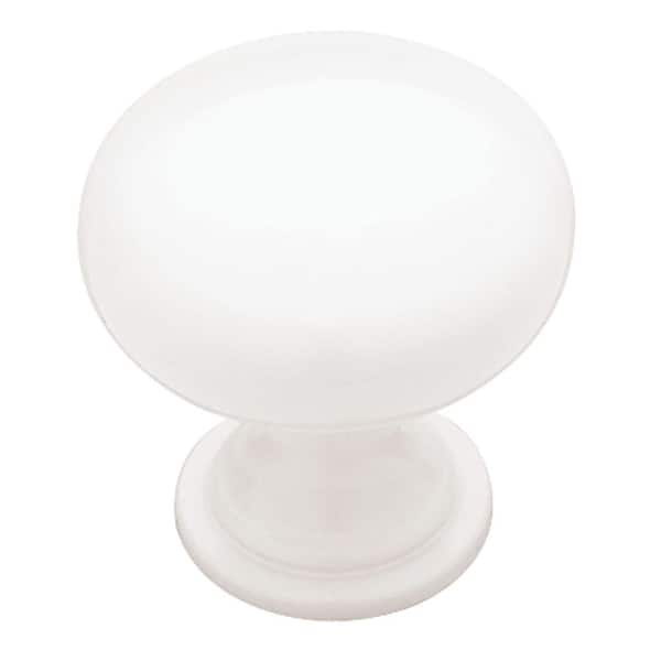 Liberty Classic Ceramic 1-3/16 in. (30mm) White Marbleized Round Cabinet Knob