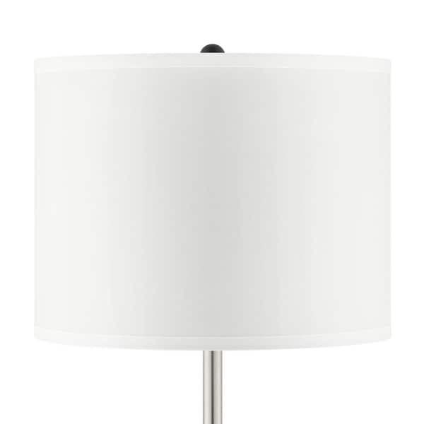 Hampton Bay Baylock 60 in. Beige Torchiere Floor Lamp with Fabric Shade - image 5