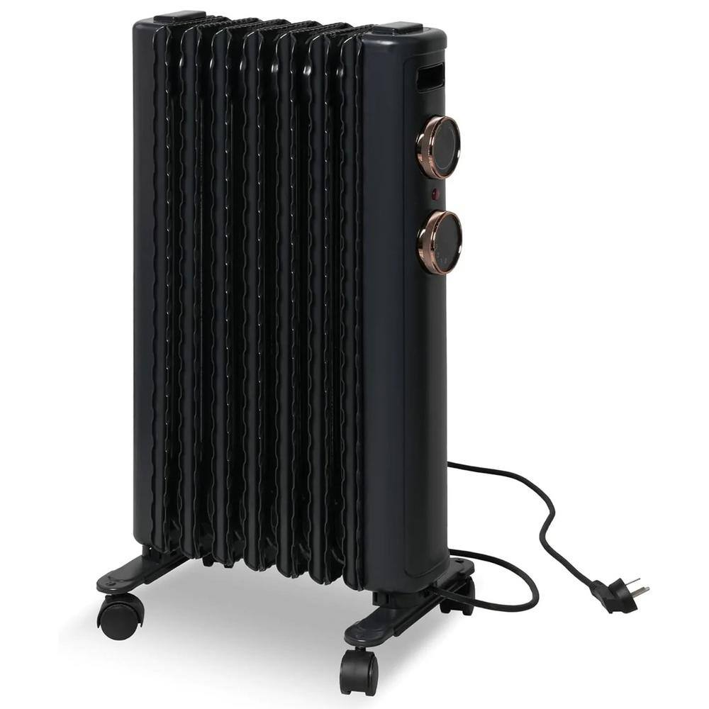 Edendirect 1500Watt Electric OilFilled Radiator Heater in Black with