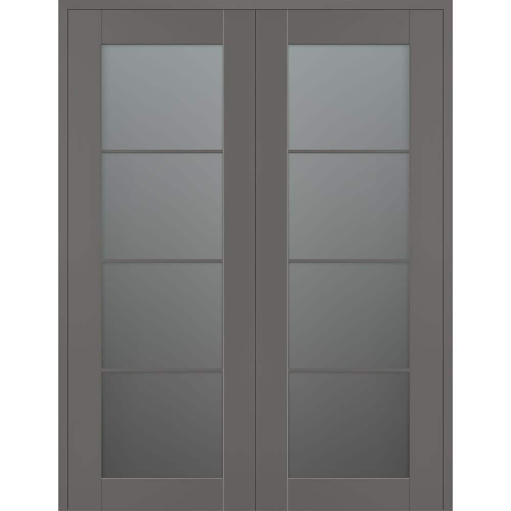 Belldinni Vona 4-Lite 48 in. x 96 in. Both Active 4-Lite Frosted Glass ...