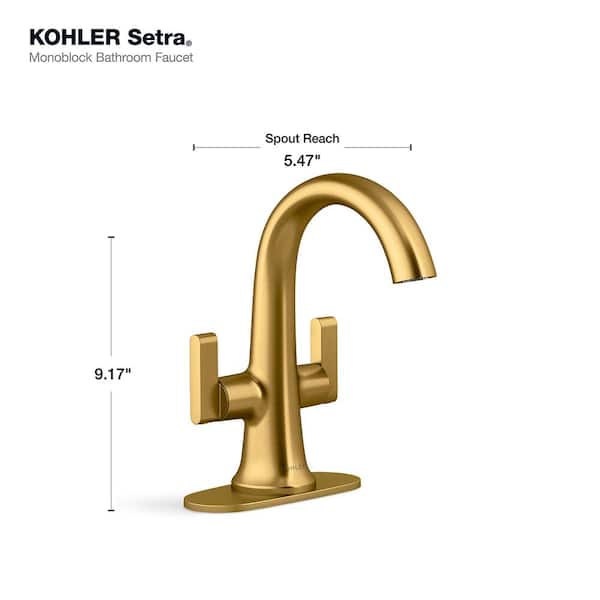 Kohler Setra Single Hole 2 Handle, Kohler Brass Bathroom Faucets