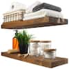 24 in. W x 6.7 in. D Wooden Decorative Wall Shelf for Bedroom Kitchen ...