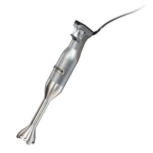 1-Speed Stainless Steel and Grey Immersion Blender with Variable Speeds