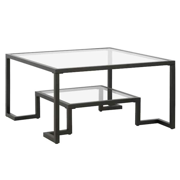 Meyer&Cross Athena 32 in. Blackened Bronze Square Glass Coffee Table