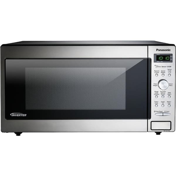 Panasonic 1.6 cu. ft. Countertop Microwave in Stainless Steel Built-In Capable with Sensor Cooking and Inverter Technology