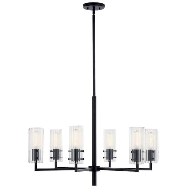 Kichler Velestino 6-Light Black Modern/Contemporary Chandelier