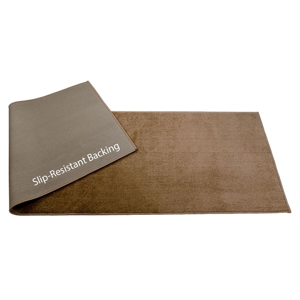RugStylesOnline - Euro Solid Beige 36 in. Width x Your Choice Length Custom Size Runner Rug