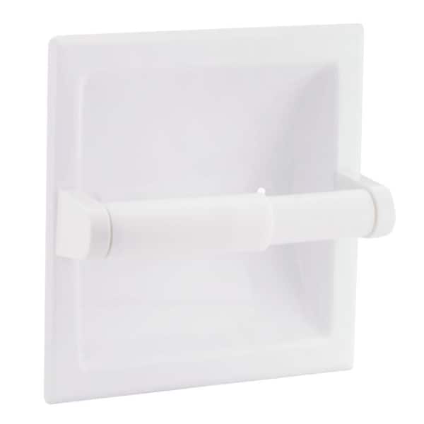 MOEN Donner Recessed Toilet Paper Holder and Clamp in Glacier