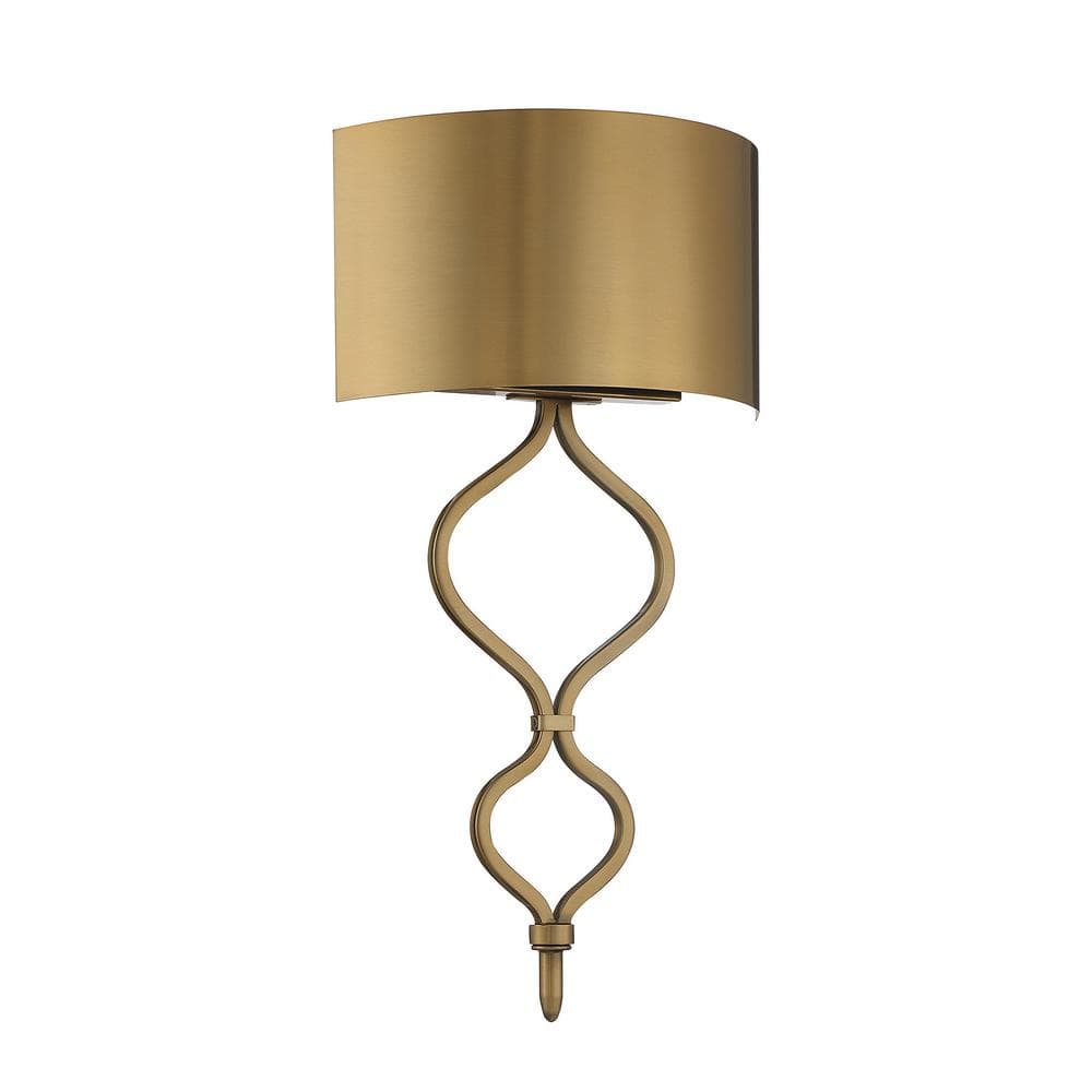 Como Warm Brass Dimmable LED Wall Sconce