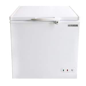 30.4 in. 5.2 cu. ft. Manual Defrost Compact Chest Freezer with Solid Top, Locking Lid, Garage Ready, in White