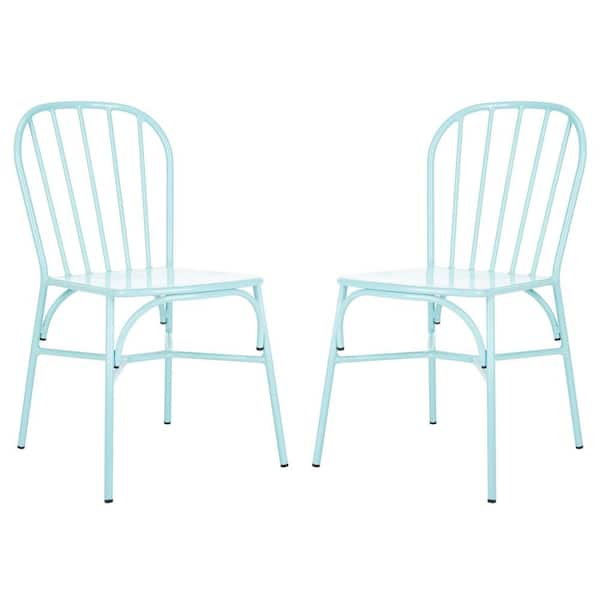 Light blue metal online chairs