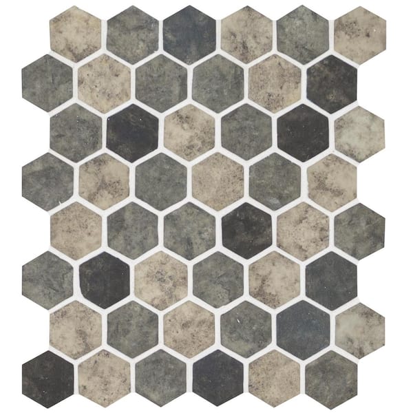 MSI Urban Tapestry Hexagon 12 in. x 12 in. Recycled Glass Mesh Mounted Mosaic Tile (1 sq. ft. / each)