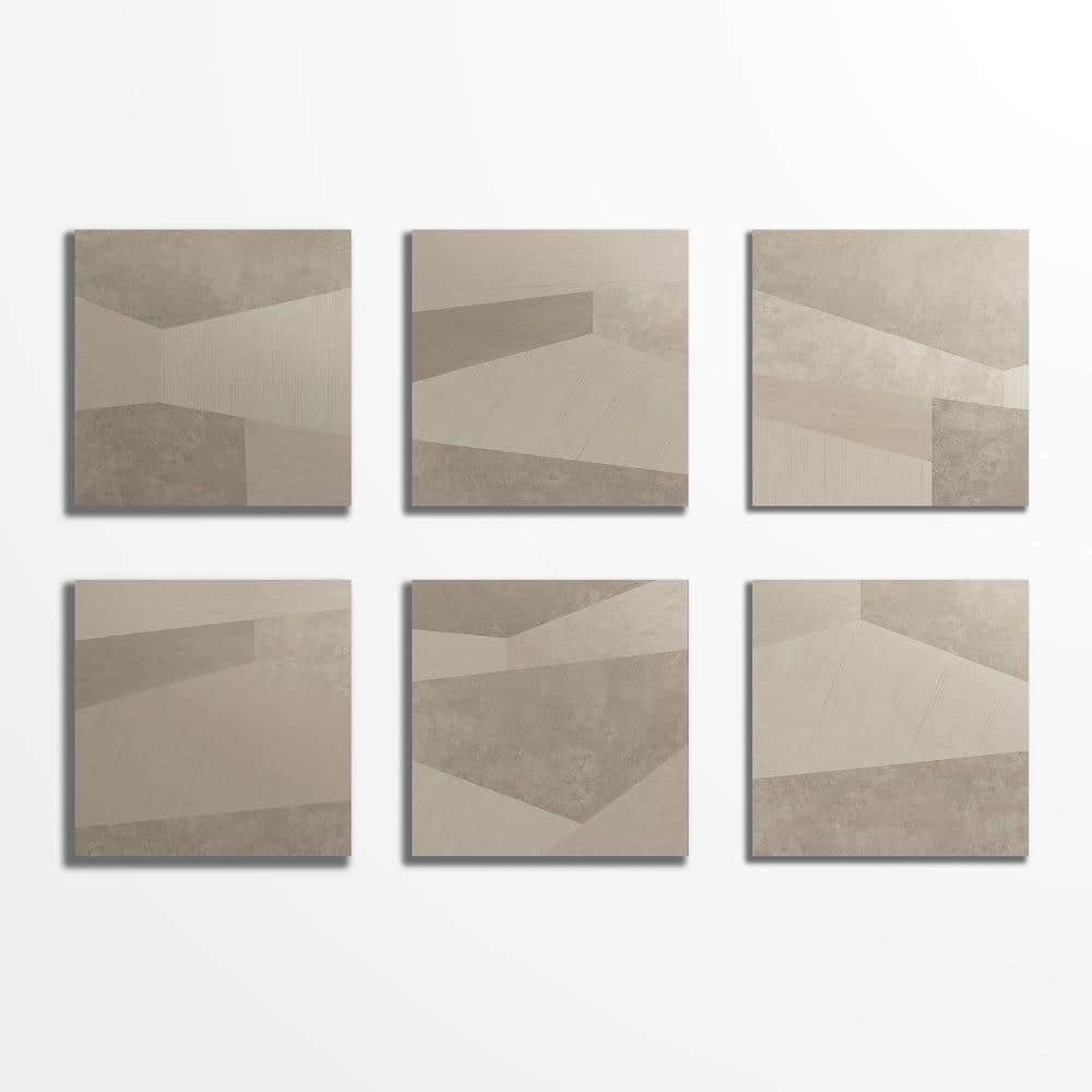 Taupe Large Format Matte Porcelain Floor and Wall Tile
