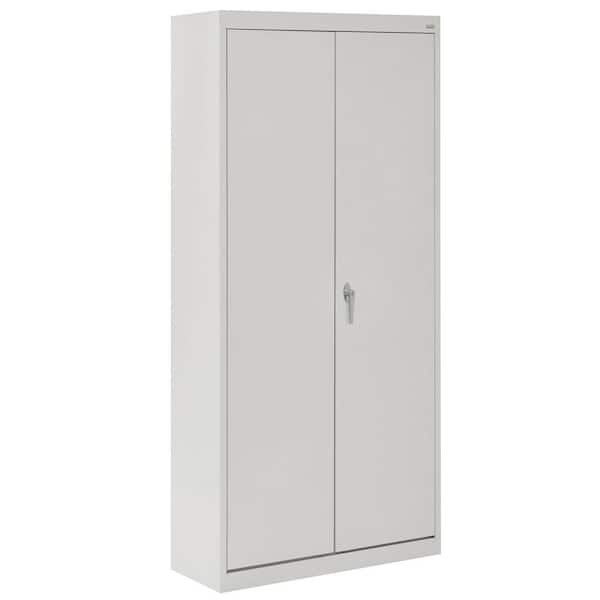 Sandusky Value Line Series 3-Shelf 24-Gauge Garage Freestanding Storage Cabinet in Dove Gray ( 30 in. W x 72 in. H x 18 in. D )