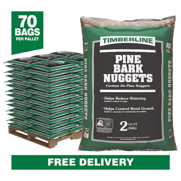 2 cu. ft. Pine Bark Bagged Nuggets (Pallet of 70 Bags)