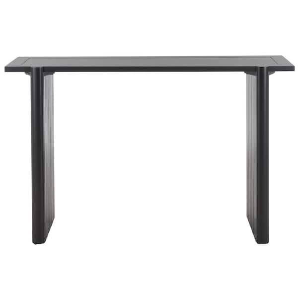 SAFAVIEH Buckley 16.14 in. Black Rectangle Wood Console Table