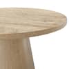 Furniture of America Leander 29 in. Oak Round Wood Coffee Table with Cone-Shaped Pedestal Base IDF-4222NT-C