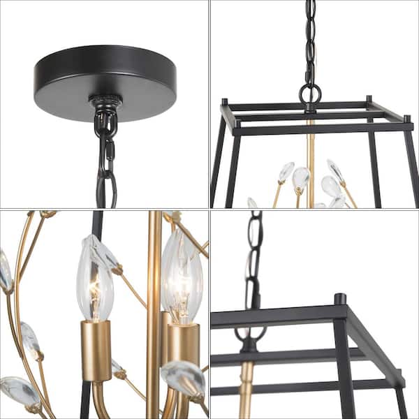 Lnc Crystal Linear Black Kitchen Island Chandelier Modern Geometric 3 Light Gold Branch Candlestick Foyer Pendant 63eq3qhd1388337 Branch Candlestick Foyer Pendant Light, Geometric Gold And Black Chandelier