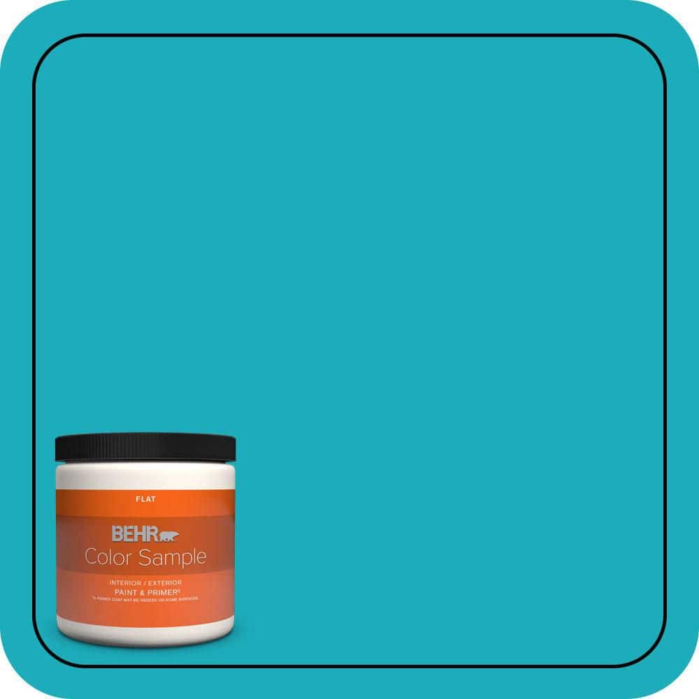 8 oz. #P470-5 Placid Sea Flat Interior/Exterior Paint & Primer Color Sample price history on PriceWatchPro