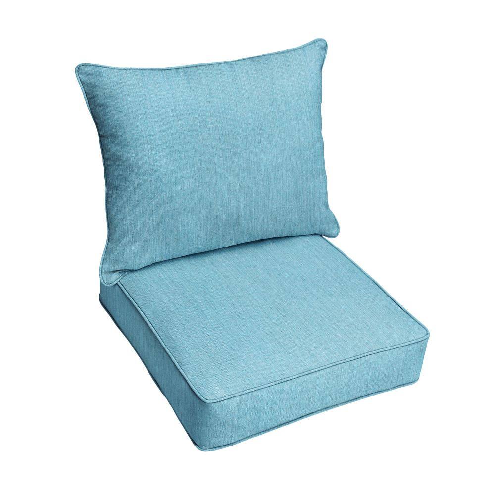 30 in. x 27 in. Deep Seating Indoor/Outdoor Pillow and Cushion Set in Sunbrella Cast Horizon price history on PriceWatchPro