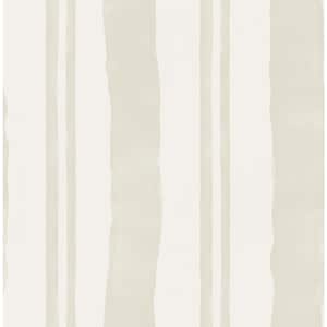 Mr. Kate Winston Watercolor Stripe White Peel and Stick Wallpaper