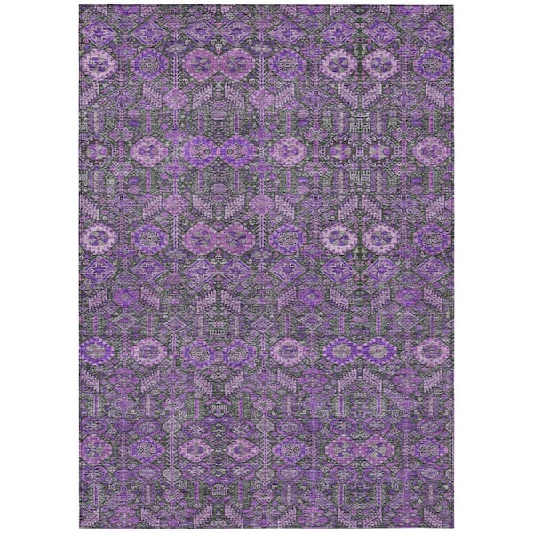Chantille ACN574 Purple 10 ft. x 14 ft. Machine Washable Indoor/Outdoor Geometric Area Rug