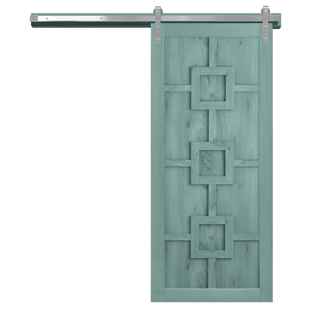 VeryCustom 42 In. X 84 In. Mod Squad Caribbean Wood Sliding Barn Door ...